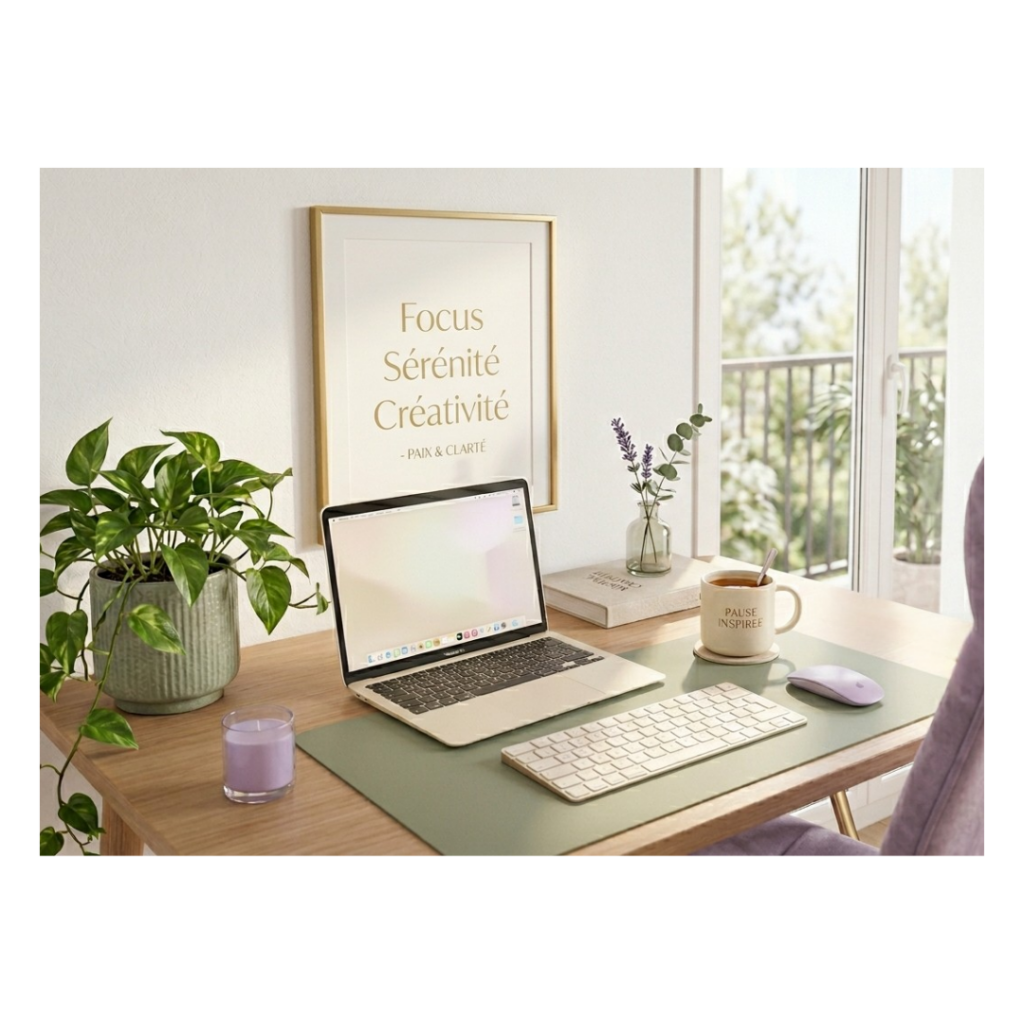 Bureau à domicile lumineux aménagé pour son entreprise.