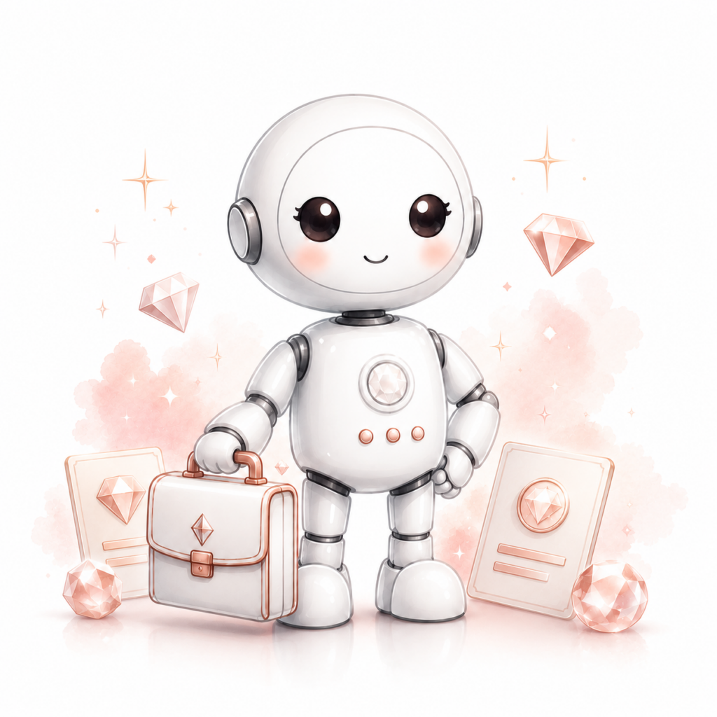 Illustration d'un robot tenant une mallette