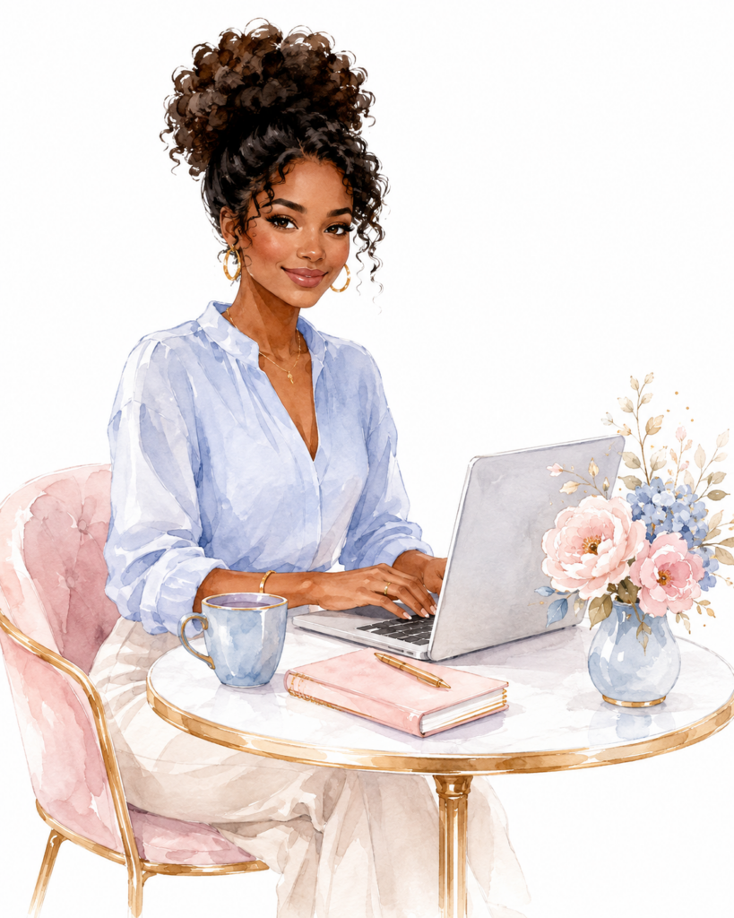 Jeune femme entrepreneure prenant une pause pour nous saluer.